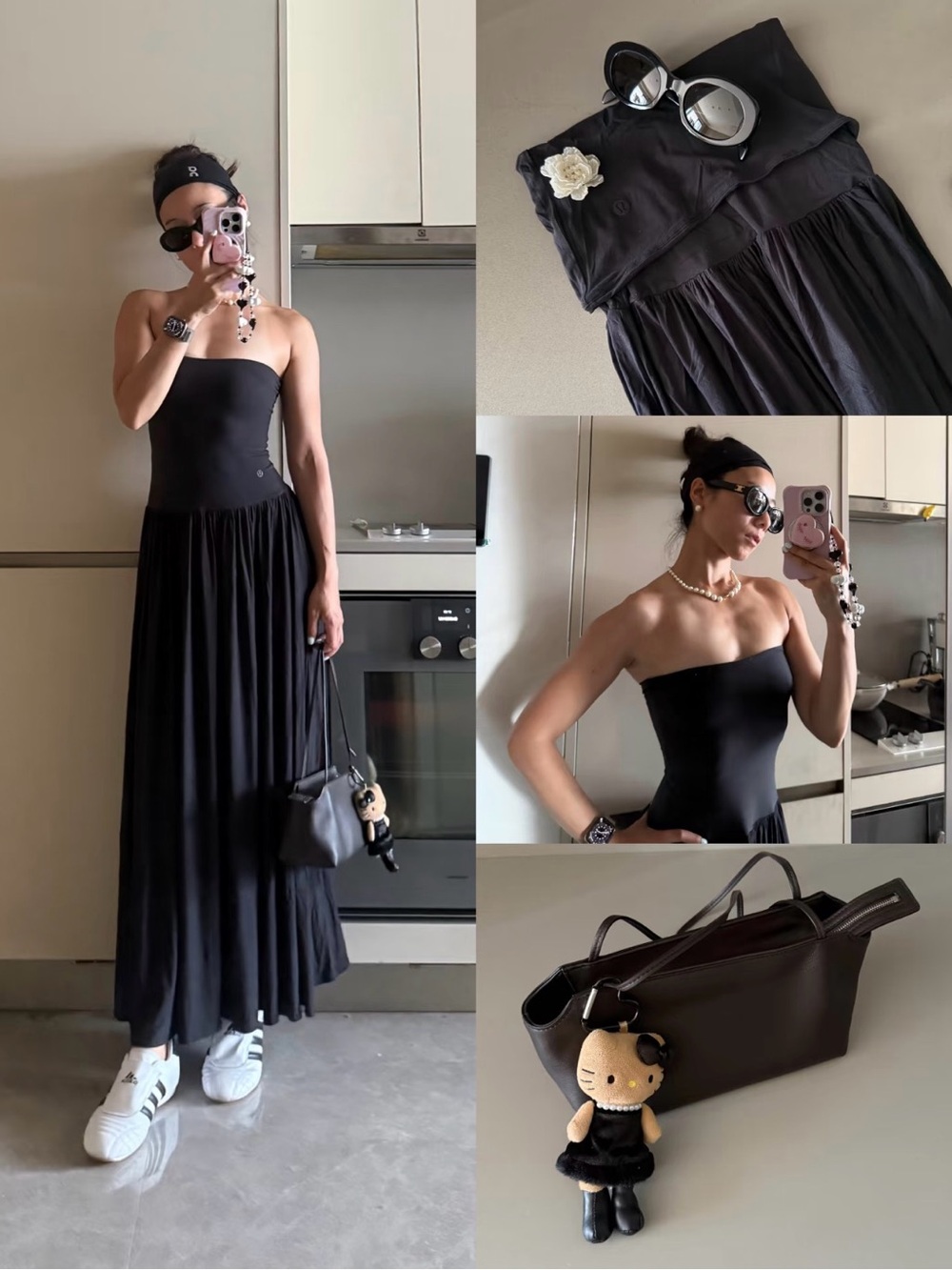 Lululemon Strapless Black Maxi Dress
